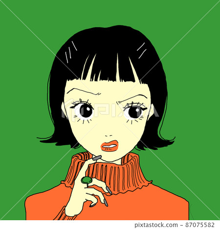 一個帶著可疑表情的女人 一個帶著可疑表情的女人 87075582