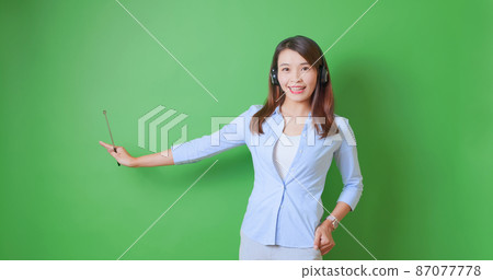 asian anchor with green background 87077778