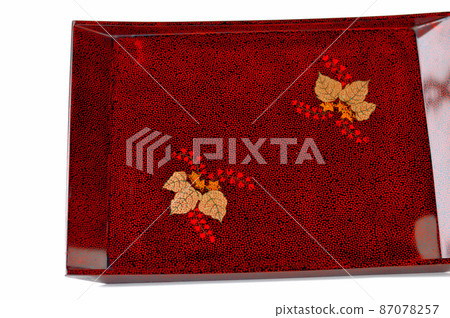 Tsugaru Nuri Nanako Nuri, paulownia flower square tray Tsugaru Nuri Nanako Nuri, paulownia flower square tray 87078257