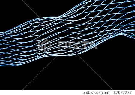 Sound waves in the visible blue color in the dark Sound waves in the visible blue color in the dark 87082277