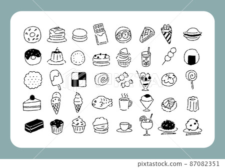 插圖集可愛的糖果手寫治療 插圖集可愛的糖果手寫治療 87082351
