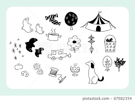 斯堪的納維亞手寫處理塗鴉風格 87082354