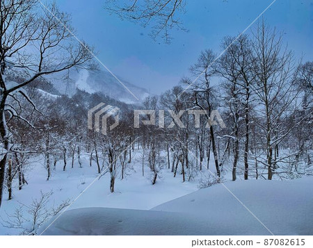 新潟鄉下的冬景 87082615