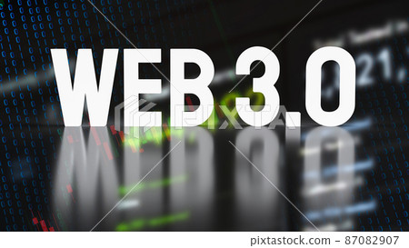 The text Web 3.0 on business background for technology concept 3d rendering The text Web 3.0 on business background for technology concept 3d rendering 87082907
