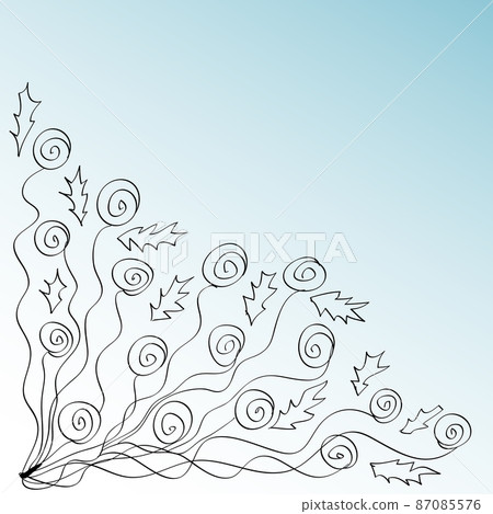 Vector background with pink roses flowers and green leaves. coloring 87085576