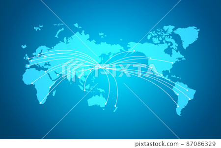 世界地圖網絡圖像矢量素材 87086329