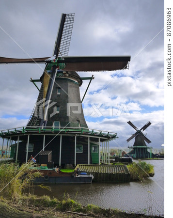 Scenery with windmill 87086963