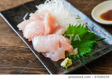 Tuna sashimi raw albacore tuna diced 87089350