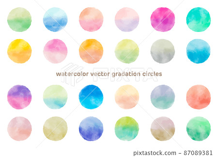 水彩的彩色漸變圓形紋理 水彩的彩色漸變圓形紋理 87089381