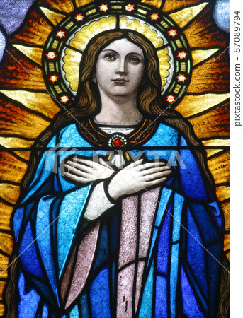 Virgin Mary, Stained glass 87089794