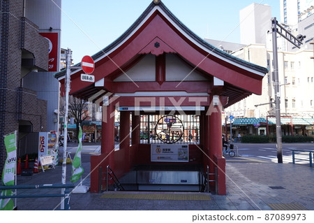 淺草線淺草站、東京觀光景點、東京Metro地鐵淺草站地面出口 87089973