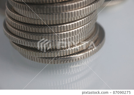 Stacks of money coins 87090275
