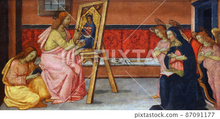 Francesco di Gentile: St. Luke paints the Virgin, Old Masters Collection, Croatian Academy of Sciences in Zagreb 87091177