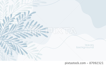 organic leaves white background design 87092321