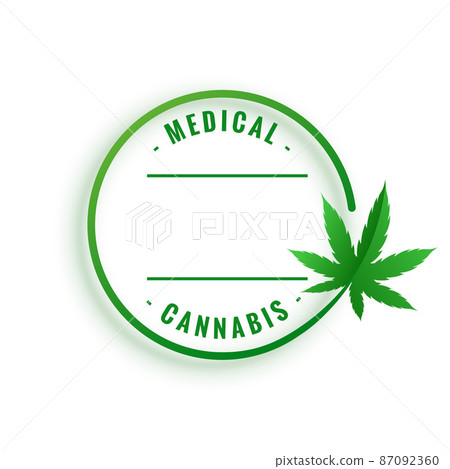 medical cannabis label design with leaf medical cannabis label design with leaf 87092360
