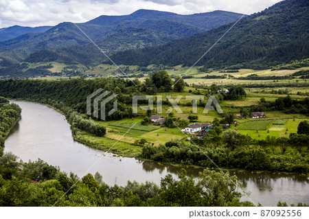 carpathian rural landscape 87092556