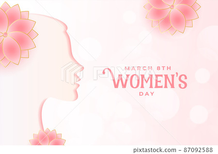elegant flowers womens day card design 87092588