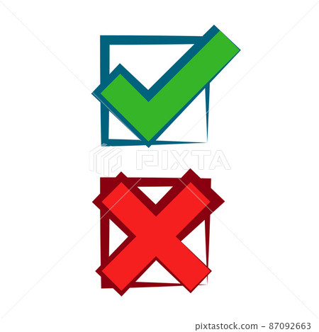 approved and denied symbols design 87092663