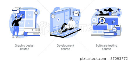 Professional IT courses isolated cartoon vector illustrations se Professional IT courses isolated cartoon vector illustrations se 87093772