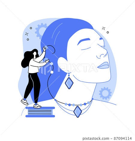 Handmade Jewelry abstract concept vector illustration. 87094114