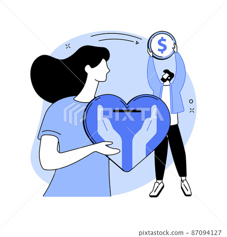 Philanthropy abstract concept vector illustration. 87094127