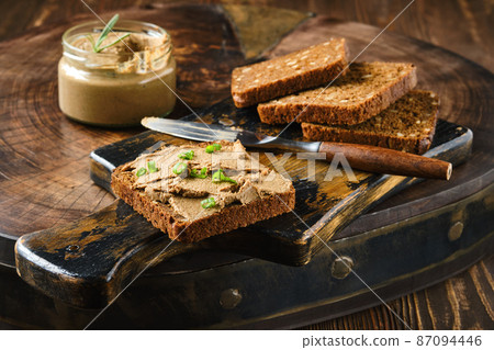 Wild deer liver pate, homemade rustic snack 87094446