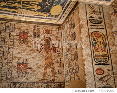 KV9, Kings' Valley No. 9, Tomb of Memnon, tomb of the pharaohs from the 20th dynasty: Ramses V and Ramses VI. KV9, Kings' Valley No. 9, Tomb of Memnon, tomb of the pharaohs from the 20th dynasty: Ramses V and Ramses VI. 87094909