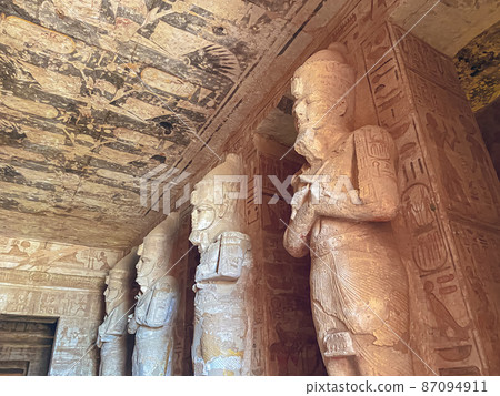 Abu Simbel, a rock in Nubia, two ancient Egyptian temples, the time of Ramses II 87094911