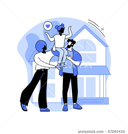Foster parent abstract concept vector illustration. 87095430