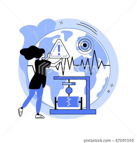 Seismology abstract concept vector illustration. 87095509