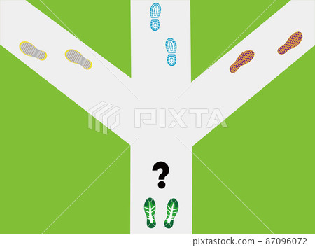 It is an illustration of a shoe mark that is lost. 87096072