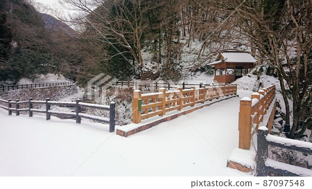 白雪覆蓋的天皇谷③仙津橋[香川縣中多戶郡萬能町] 87097548