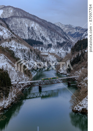 The Third Tadami River Bridge in Winter The Third Tadami River Bridge in Winter 87097764