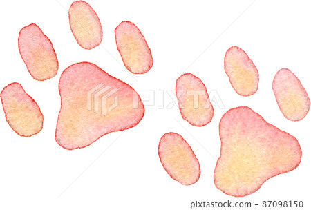 Illustration of a simple dog footprint 87098150