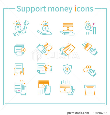 三色畫線圖標補貼補貼補貼 87098286