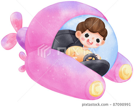 Ocean exploration watercolor. Oceanology scientist. Practical studying icon clipart png 87098991