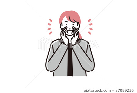 Business person calling out to a person Business person calling out to a person 87099236