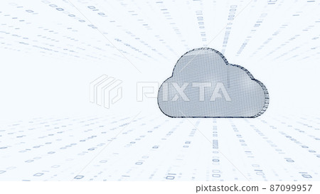 Image of digital transformation by digital cloud 5G cyber security concept 87099957