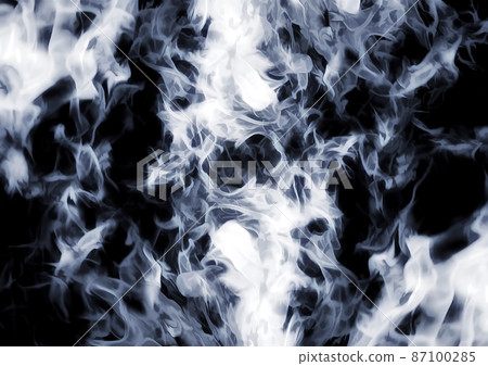 Illustration of smoke swirling in the dark 87100285