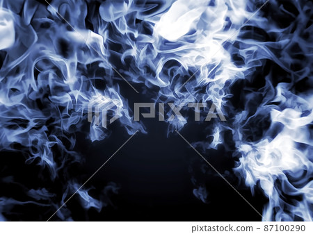 煙霧在黑暗中旋轉的插圖 87100290