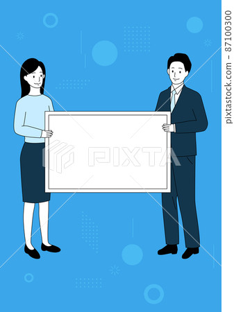 business person line illustration 87100300