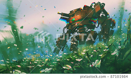 the retired robot in the field 87101984