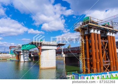 阪急線連續穿越工程神崎川大橋 87102268