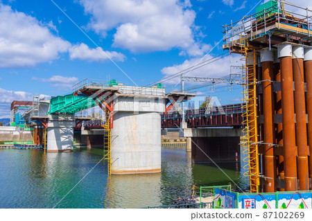 阪急線連續穿越工程神崎川大橋 87102269
