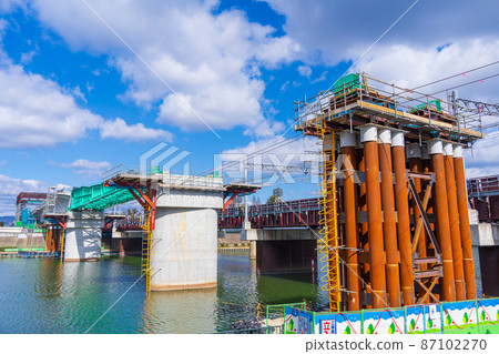 阪急線連續穿越工程神崎川大橋 87102270
