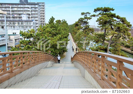 Yatate Bridge in Soka Matsubara, the former Nikko Kaido in Soka City Yatate Bridge in Soka Matsubara, the former Nikko Kaido in Soka City 87102663