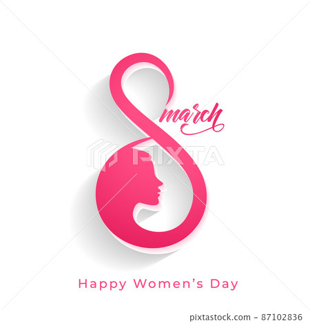 womens day greeting card design in creative style 87102836