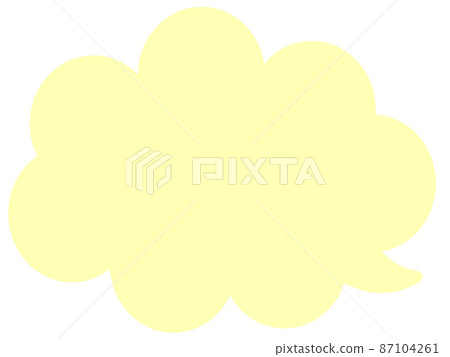 Illustration material of yellow cloud cloud 87104261