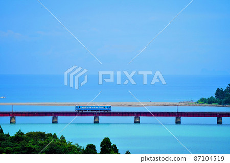 京都有良川大橋和京都丹後鐵道 87104519