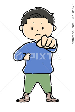 鬆散的男性角色全身拳頭 87104878